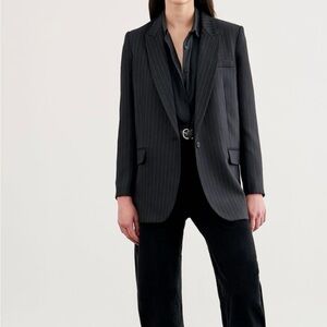 Zara navy blue  Pinstripe Blazer
